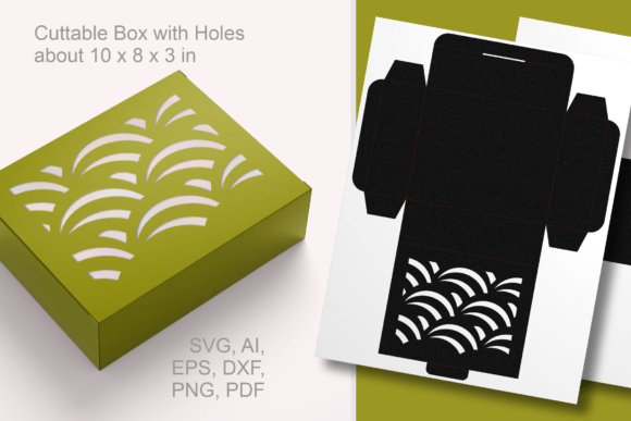 Abstract Curved Lines Rectangular Box: Laser Cutting Boxes for Modern Brands