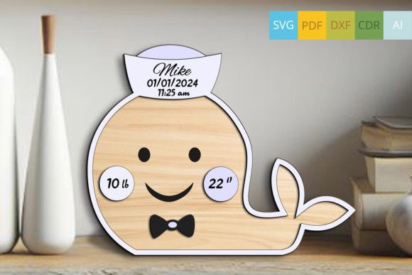 Boy Girl Whale Baby Birth Announcement: Laser Cutting Signs Review