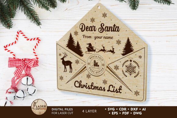 Christmas Decorative Letter Template: Laser Cutting & Winter Amp Review