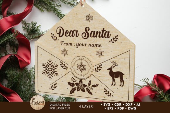 Christmas Ornamented Santa Letter: Laser Cutting & Winter Amp Review