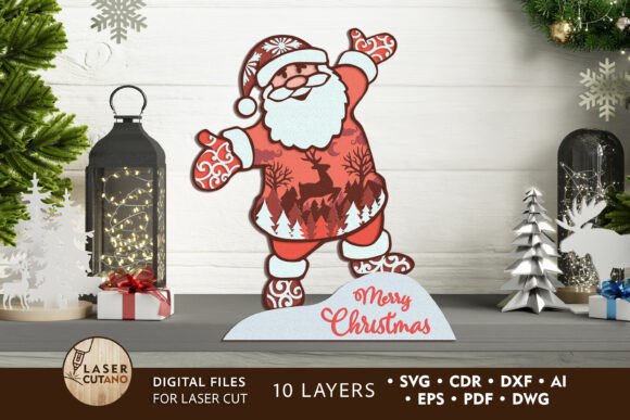 Christmas Santa Stand Cut Template Review