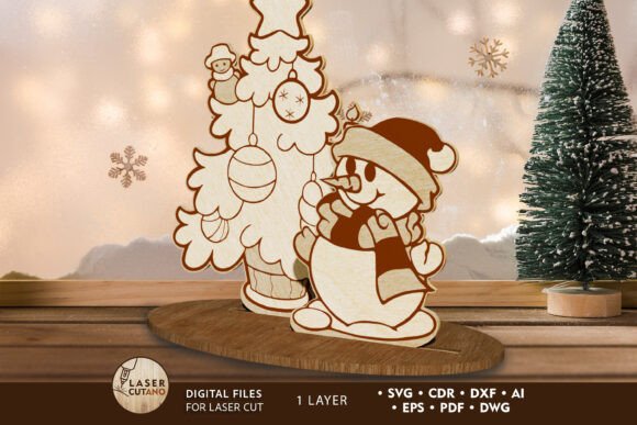 Christmas Stand with Snowman: A Laser Cutting Winter Amp Review