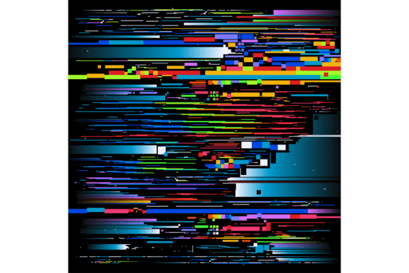 Color Glitch Screen. Display Distortion Graphics and Illustrations Review