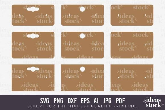 Earring Display Cards Template. Cricut.