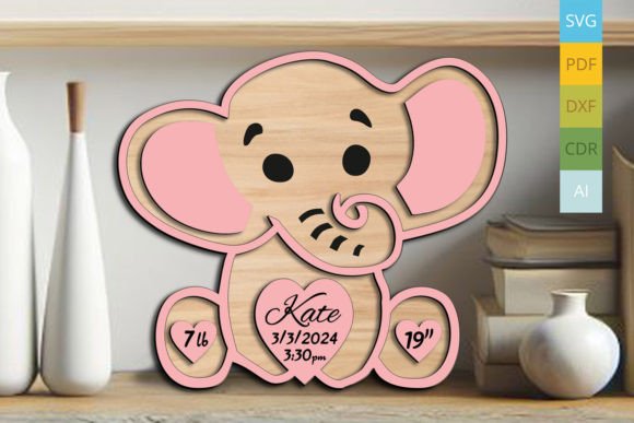 Elephant Baby Announcement Sign Newborn Laser Cutting Signs Review