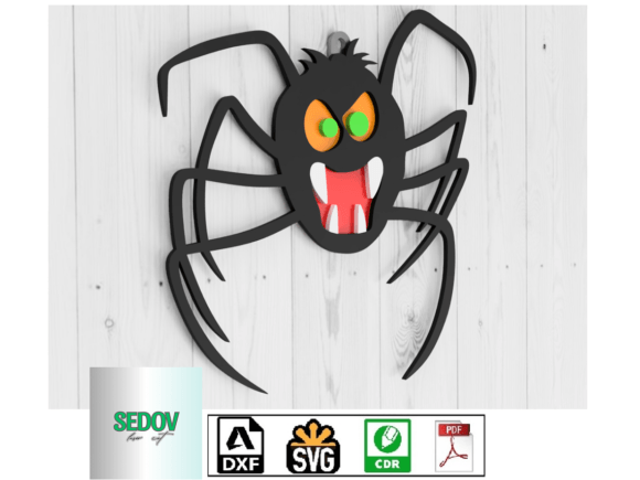 Laser Cut Evil Toothed Spider for Autumn Amp Content