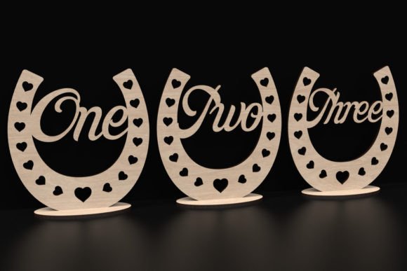 Laser Cut Horse Wedding Table Numbers for Elegant Branding
