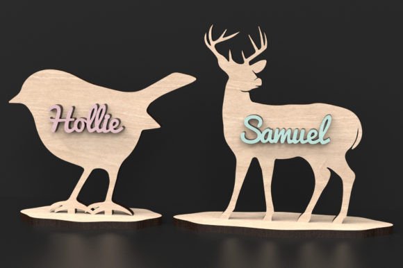 Laser Cut Robin Reindeer Svg Files for Ornaments