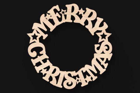 Merry Christmas Door Wreath Sign: Laser Cutting Signs for Branding