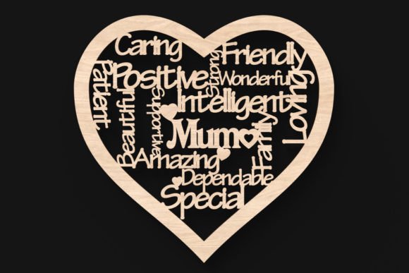 Mum Words Heart Laser Cut Sign Review