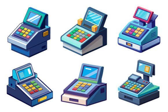 Sale Terminal Digital Display Vector Set Review