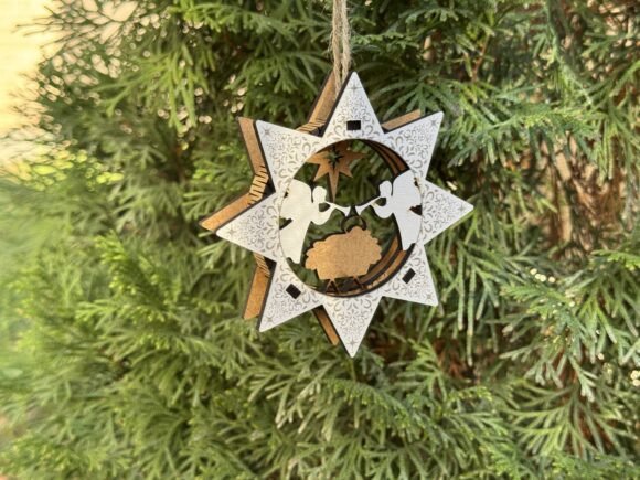 Star-shaped Christmas Ornament: Laser Cutting & Winter Amp Review