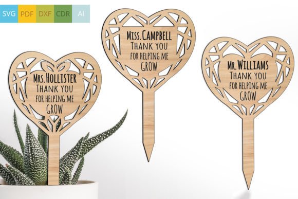 Teacher Gift Planter Sticker Marker SVG: Laser Cutting Ornaments Review